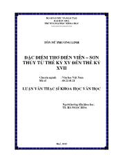 Ðặc điểm thơ Điền viên – Sơn thủy từ thế kỷ XV ðến thế kỷ XVII