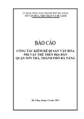 Báo cáo Công tác kiểm kê di sản văn hóa phi vật thể trên địa bàn quận Sơn trà, thành phố Đà Nẵng