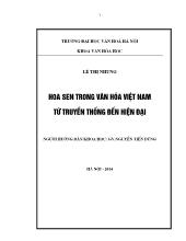 Hoa sen trong văn hóa Việt Nam từ truyền thống đến hiện đại