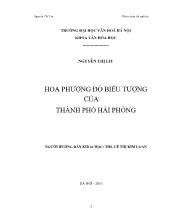 Khóa luận Hoa phượng đỏ biểu tượng của thành phố Hải Phòng