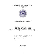 Lễ hội đền Quả Sơn (xã Bồi Sơn, huyện Đô Lương, tỉnh Nghệ An)