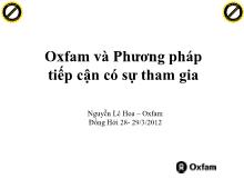 Oxfam và Phương pháp tiếp cận có sự tham gia