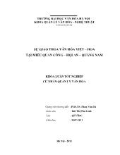 Sự giao thoa văn hóa Việt – Hoa tại miếu Quan công – Hội an – Quảng Nam