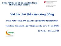 Thúc đẩy quản lý cộng đồng tại Việt Nam