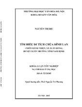 Tìm hiểu di tích chùa Đĩnh lan (thôn Hành thiện, xã Xuân hồng, huyện Xuân trường, tỉnh Nam định)