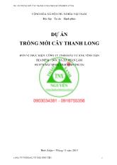 Báo cáo nghiên cứu khả thi Dự án trồng mới cây Thanh long