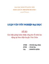 Đề tài Các biện pháp hoàn thiện công tác tổ chức lap động tại bưu điện huyện Tủa chùa