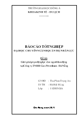 Đề tài Giải pháp tạo động lực cho người lao động tại Công ty TNHH Gas Petrolimex Đà Nẵng