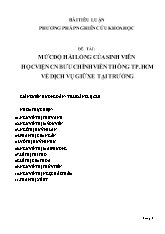 Đề tài Mức độ hài lòng của sinh viên học viện CN bưu chính viễn thông TP. Hồ Chí Minh về dịch vụ giữ xe tại trường