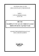 Đề tài Nghiên cứu về sự cần thiết của bảo hiểm tín dụng tại Việt Nam