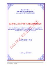 Khóa luận Giải pháp đẩy mạnh chuyển dịch cơ cấu lao động theo ngành theo hướng CNH - HĐH huyện Krông năng, tỉnh Đăk lăk giai đoạn 2008 - 2012