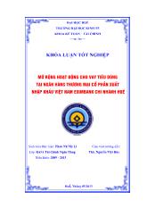 Khóa luận Mở rộng hoạt động cho vay tiêu dùng tại ngân hàng thương mại cổ phần xuất nhập khẩu Việt Nam Eximbank chi nhánh Huế