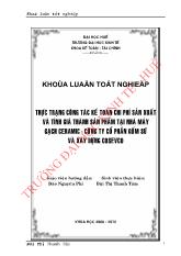 Khóa luận Thực trạng công tác kế toán chi phí sản xuất và tính giá thành sản phẩm tại nhà máy gạch Ceramic - Công ty cổ phần gốm sứ và xây dựng Cosevco