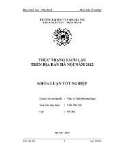 Khóa luận Thực trạng sách lậu trên địa bàn Hà nội năm 2012