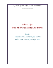 Quan hệ lao động - Thời hạn và sửa đổi, bổ sung thỏa ước lao động tập thể