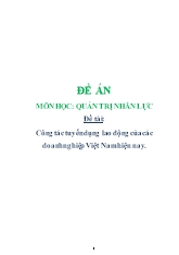 Quản trị nhân lực - Công tác tuyển dụng lao động của các doanh nghiệp Việt Nam hiện nay