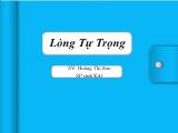 Thuyết minh về Lòng tự trọng