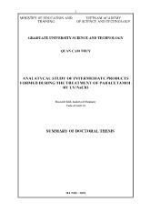 Analatycal study of intermediate products formed during the treatment of paracetamol by UV / Naclo