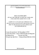 Nghiên cứu và ứng dụng quy trình sản xuất một số loại rau mầm hàng hoá theo hướng vietgap phục vụ cho sản xuất và cung cấp rau sạch cho thành phố Hà Nội