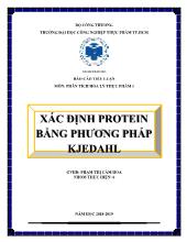 Tiểu luận Phân tích hóa lý thực phẩm 1 - Xác định protein bằng phương pháp kjedahl