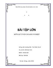 Bài tập lớn môn Kế toán doanh nghiệp