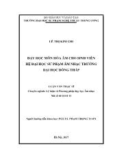 Dạy học môn hòa âm cho sinh viên hệ đại học sư phạm âm nhạc trường đại học đồng tháp dạy học môn hòa âm cho sinh viên hệ đại học sư phạm âm nhạc trường đại học Đồng tháp