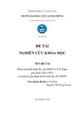 Đề tài Phân tích tình hình thu chi NSNN ở Việt Nam giai đoạn 2011 - 2013 và một số giải pháp kiểm soát bội chi NSNN