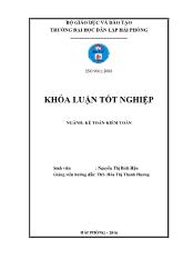 Hoàn thiện công tác kế toán doanh thu, kết quả kinh doanh tại chi nhánh công ty cổ phần khảo sát và xây dựng Usco trung tâm thí nghiệm và kiểm định xây dựng Hải Phòng