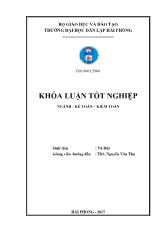 Hoàn thiện công tác kế toán thanh toán với người mua người bán tại công ty CP xây dựng và thương mại phát triển nhà Hải Phòng