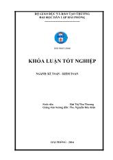 Hoàn thiện tổ chức kế toán chi phí sản xuất và tính giá thành sản phẩm tại Công ty cổ phần chế biến dịch vụ thủy sản Cát Hải