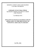 Isolation of bacillus subtilis and its application on the prevention of intestinal diseases in chicken