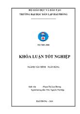 Khóa luận Biện pháp nâng cao hiệu quả huy động vốn tại ngân hàng thương mại cổ phần Sài gòn – Chi nhánh Hồng Bàng