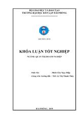 Khóa luận Biện pháp nâng cao hiệu quả kinh doanh của công ty TNHH MTV môi trường - TKV - Xí nghiệp xử lý nước Uông Bí