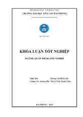 Khóa luận Đào tạo và phát triển nguồn nhân lực Công ty TNHH MTV vạn hoa Hải Phòng