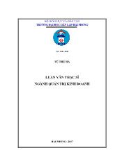 Khóa luận Giải pháp nâng cao chất lượng đào tạo tại trường cao đẳng nghề du lịch và dịch vụ Hải Phòng