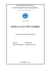 Khóa luận Giải pháp nâng cao hiệu quả kinh doanh tại Công ty TNHH Quảng thành Việt Nam