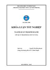 Khóa luận Giải pháp phát triển dịch vụ hỗ trợ lao động cho các doanh nghiệp tại công ty TNHH tư vấn quản lý và đào tạo Lê Mạnh