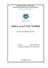 Khóa luận Giải pháp phát triển dịch vụ ngân hàng bán lẻ tại ngân hàng thương mại cổ phần phương đông chi nhánh Hải Phòng