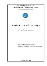 Khóa luận Hoàn thiện công tác kế toán doanh thu, chi phí và xác định kết quả kinh doanh tại Công ty trách nhiệm hữu hạn thương mại quý Tùng Lâm