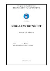 Khóa luận Hoàn thiện công tác kế toán doanh thu, chi phí và xác định kết quả kinh doanh tại Công ty cổ phần cao su – nhựa – composite Trọng Hưng