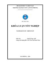 Khóa luận Hoàn thiện công tác kế toán doanh thu, chi phí và xác định kết quả kinh doanh tại Công ty cổ phần xây lắp điện Duyên Hải