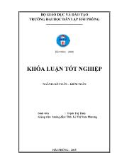 Khóa luận Hoàn thiện công tác kế toán doanh thu, chi phí và xác định kết quả hoạt động kinh doanh tại công ty TNHH hạnh phúc Hải Phòng