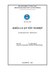 Khóa luận Hoàn thiện công tác kế toán doanh thu, chi phí và xác định kết quả kinh doanh tại Công ty cổ phần xây lắp và thiết bị điện Hải Phòng