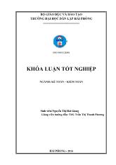 Khóa luận Hoàn thiện công tác kế toán hàng hóa tại công ty cổ phần thương mại và dịch vụ Vosco