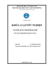 Khóa luận Hoàn thiện công tác kế toán tài sản cố định hữu hình tại công ty TNHH một thành viên điện chiếu sáng Hải Phòng