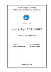 Khóa luận Hoàn thiện công tác kế toán thanh toán với người mua - Người bán tại công ty cổ phần vận tải quốc tế Thái Dũng