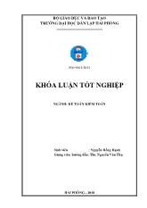 Khóa luận Hoàn thiện công tác kế toán thanh toán với người mua, người bán tại Công ty TNHH vận tải và dịch vụ thương mại Quang Doanh