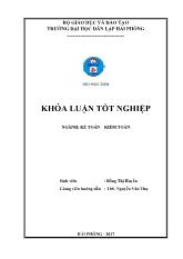 Khóa luận Hoàn thiện công tác kế toán với người mua, người bán tại công ty TNHH thương mại sản xuất Thủy Linh