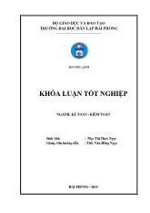 Khóa luận Hoàn thiện công tác kế toán vốn bẳng tiền tại công ty tnhh thương mại SHB Lighting