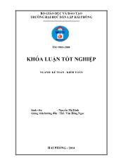 Khóa luận Hoàn thiện công tác kế toán vốn bằng tiền tại công ty cổ phần dịch vụ thương mại Hùng An